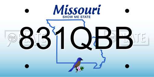 831QBB Missouri License Plate