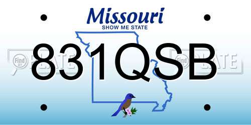 831QSB Missouri License Plate