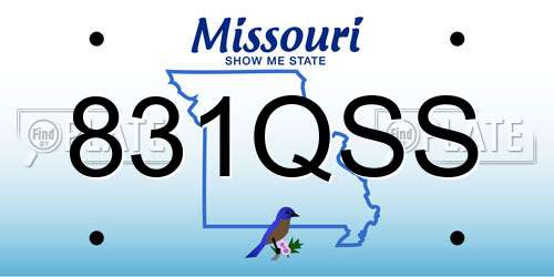 831QSS Missouri License Plate