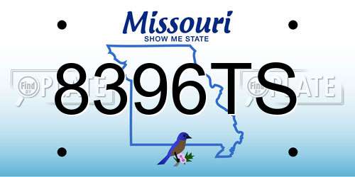 8396TS Missouri License Plate