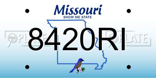 8420RI Missouri License Plate