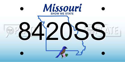 8420SS Missouri License Plate