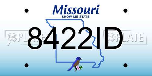 8422ID Missouri License Plate