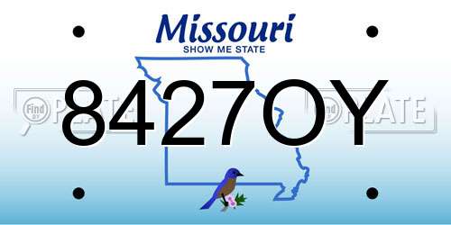 8427OY Missouri License Plate