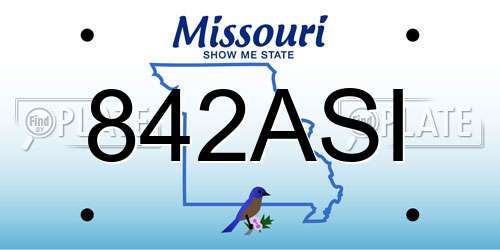 842ASI Missouri License Plate