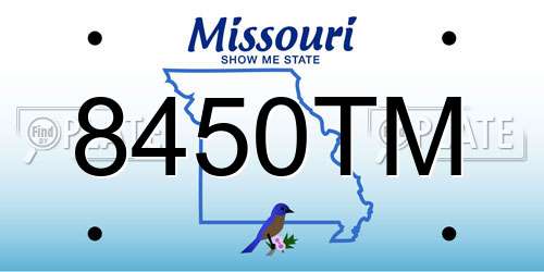 8450TM Missouri License Plate