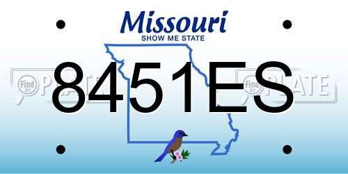 8451ES Missouri License Plate