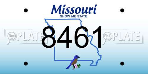 8461 Missouri License Plate
