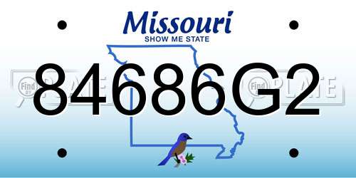 84686G2 Missouri License Plate