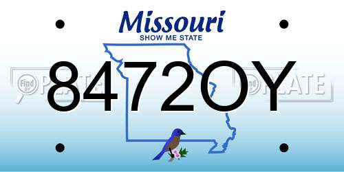 8472OY Missouri License Plate