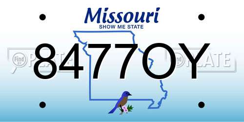 8477OY Missouri License Plate