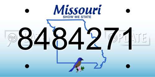 8484271 Missouri License Plate