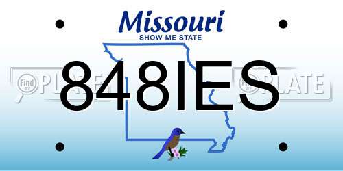 848IES Missouri License Plate