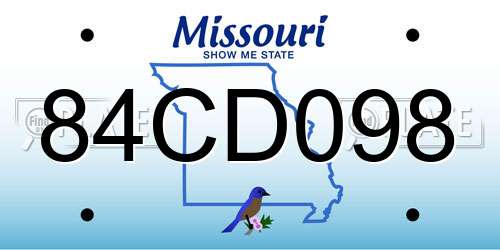 84CD098 Missouri License Plate