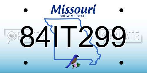84IT299 Missouri License Plate