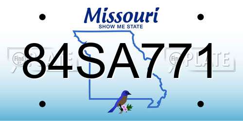 84SA771 Missouri License Plate