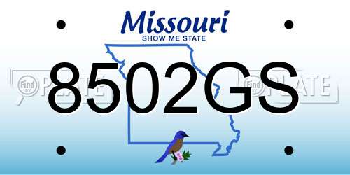 8502GS Missouri License Plate