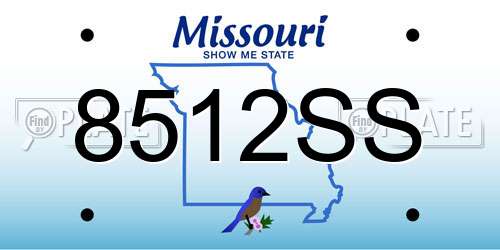 8512SS Missouri License Plate