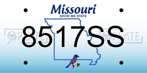 8517SS Missouri License Plate