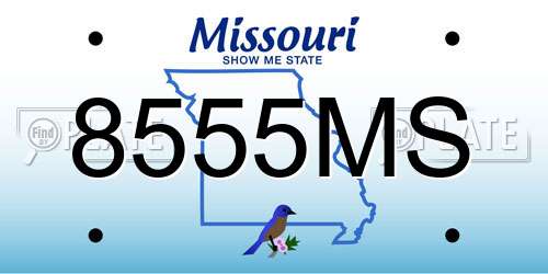 8555MS Missouri License Plate