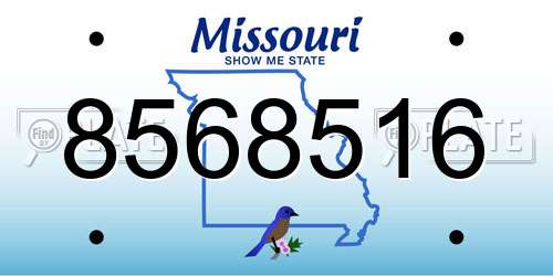 8568516 Missouri License Plate