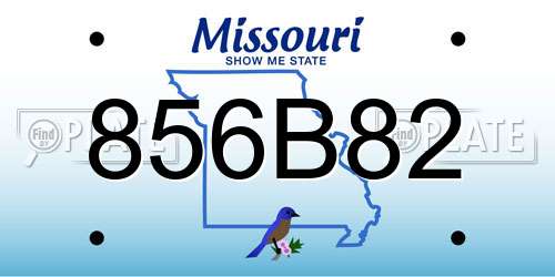 856B82 Missouri License Plate