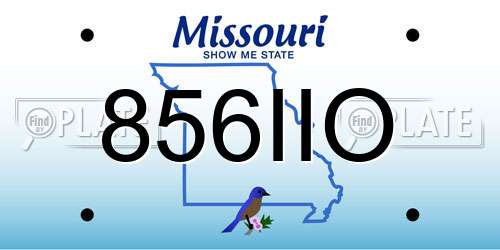 856IIO Missouri License Plate