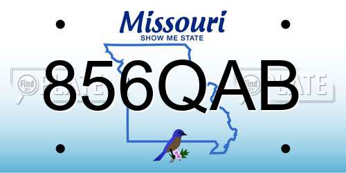 856QAB Missouri License Plate