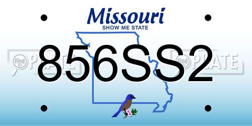 856SS2 Missouri License Plate
