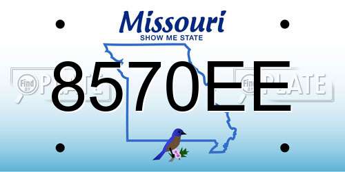 8570EE Missouri License Plate