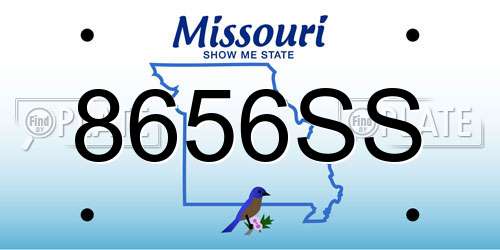 8656SS Missouri License Plate
