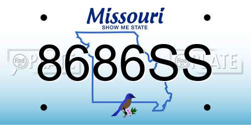 8686SS Missouri License Plate