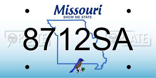 8712SA Missouri License Plate