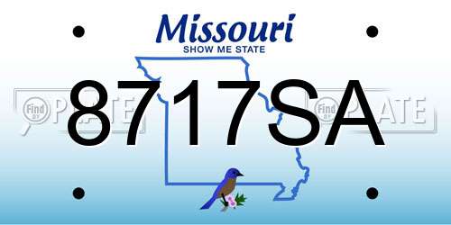 8717SA Missouri License Plate