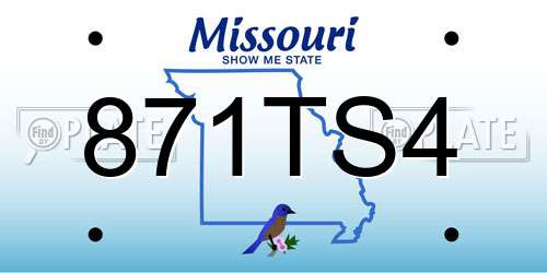 871TS4 Missouri License Plate