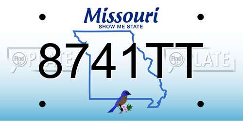 8741TT Missouri License Plate