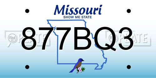 877BQ3 Missouri License Plate