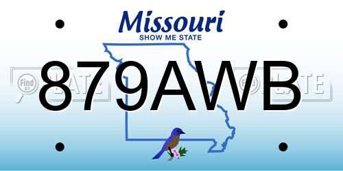 879AWB Missouri License Plate
