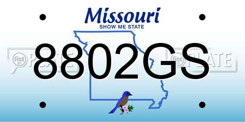 8802GS Missouri License Plate