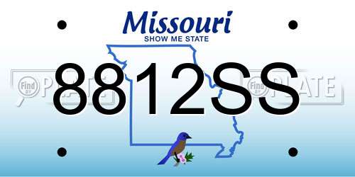 8812SS Missouri License Plate