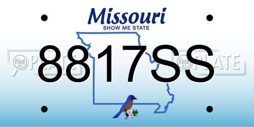 8817SS Missouri License Plate