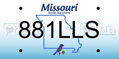 881LLS Missouri License Plate
