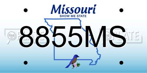 8855MS Missouri License Plate