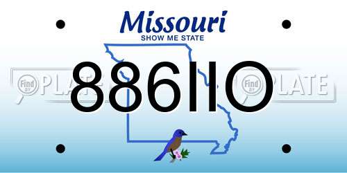 886IIO Missouri License Plate