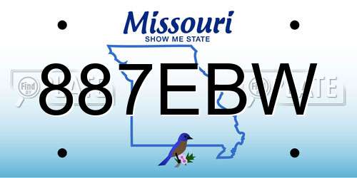 887EBW Missouri License Plate