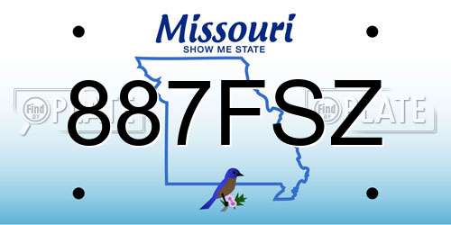 887FSZ Missouri License Plate