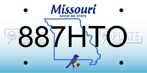 887HTO Missouri License Plate