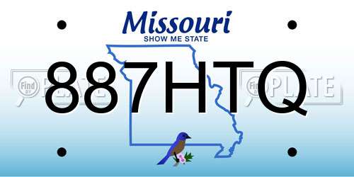 887HTQ Missouri License Plate