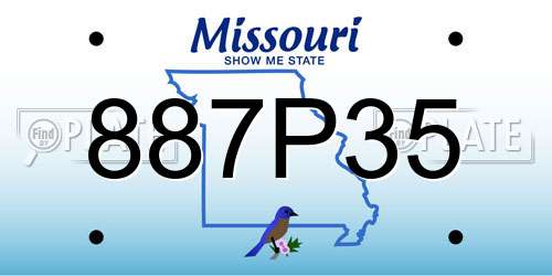 887P35 Missouri License Plate