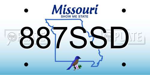 887SSD Missouri License Plate